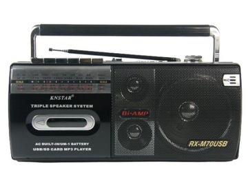 KNSTAR RX-M70 USB/SD РАДИО/КАССЕТА