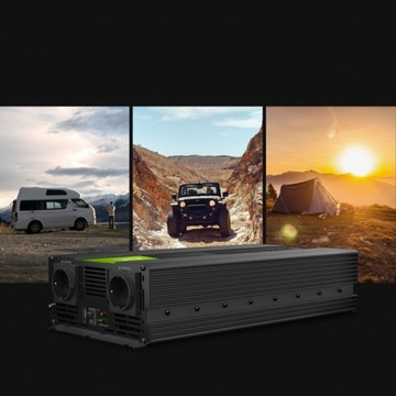 PRZETWORNICA SAMOCHODOWA INWERTER 24V 230V 1500W 3000W CZYSTY SINUS USB TIR