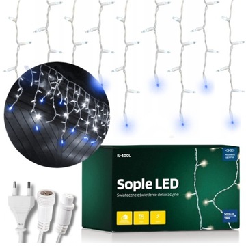 ДЛИННЫЕ РОЖДЕСТВЕНСКИЕ СВЕТИЛЬНИКИ, НАРУЖНЫЕ 500 СВЕТОДИОДНЫХ ВСПЫШОК 19M С ТОЛСТОЙ ВСПЫШКОЙ