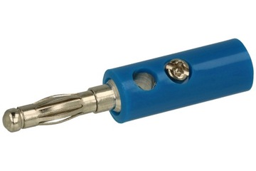 Wtyk bananowy Amass 25.419.5 niebieski 4mm