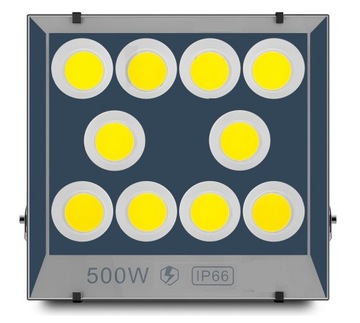 LAMPA ZEWNĘTRZNA MAGAZYNOWA 230V 500W LED MOCNA OGRODOWA BUDOWLANA ŚCIENNA