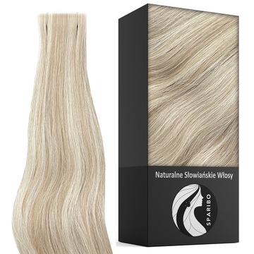 Naturalne włosy 10 kanapek kanapki niewidoczne taśmy Tape On 4 cm 70 cm