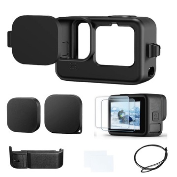 ETUI SILIKONOWE NA KAMERĘ KAMERKĘ Gopro hero12/11 SMYCZ ZATYCZKA OBIEKTYW