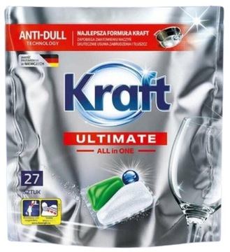KRAFT Tabletki do zmywarki ULTIMATE ALL IN ONE 27 sztuk 337,5 g