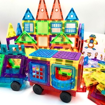 МАГНИТНЫЕ БЛОКИ БОЛЬШИЕ ОБРАЗОВАТЕЛЬНЫЕ СТРОИТЕЛЬНЫЕ ПАНЕЛИ НАБОР «КАРУСЕЛЬ»