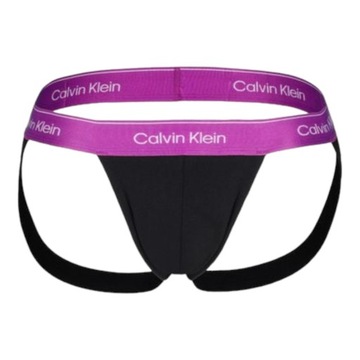 CALVIN KLEIN MAJTKI MĘSKIE BOKSERKI SLIPY JOCK STRAP 3PK CZARNE r.L