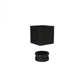 Uchwyt kołnierz adapter prostopadły prosty profila balustrady harfy 25x25mm