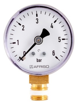 MANOMETR RADIALNY DOLNY 1/4 50mm 0-6 BAR RF AFRISO
