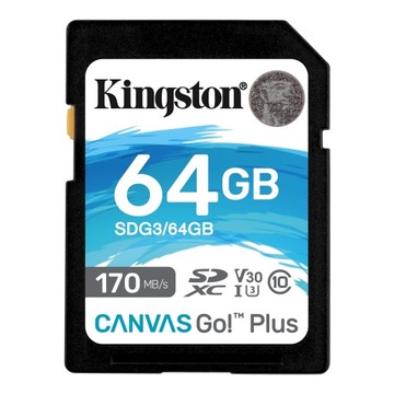 KINGSTON 64 ГБ SD SDXC UHS-3 V30 SDG3 170/70 МБ/с