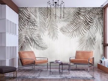 ФОТОобои ПАЛЬМОВЫЕ ЛИСТЬЯ БЕТОН 400x280 b-C-0783-a-a