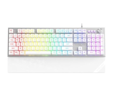 Klawiatura membranowa KRUX Frost Silver-White RGB
