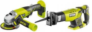 УГЛОВАЯ ШЛИФОВАЛЬНАЯ МАШИНА RYOBI 115мм R18AG + РЕЦИМЕРНАЯ ПИЛА RRS1801M АККУМУЛЯТОРНАЯ 18В