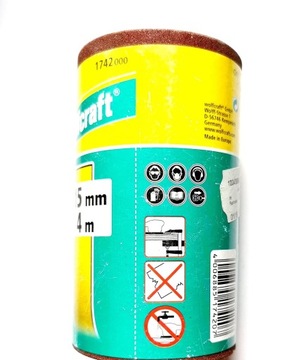 Рулон наждачной бумаги 115мм Wolfcraft 180 с липучкой