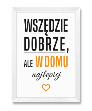 Stylowe obrazy na ścianę z tekstami o domu 24x33