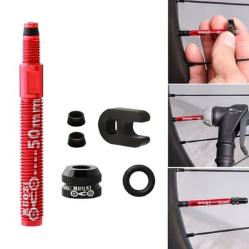 1 шт. Бескамерный клапан Presta для шоссейного велосипеда MTB 50/80 мм, алюминий 50 мм, красный