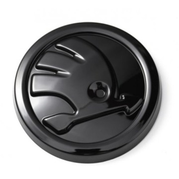LOGO EMBLEMAT NA MASKE SKODA 80 mm CZARNY
