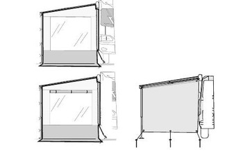 Fiamma F45 / F70 / F65 / F80 Side W Pro Shade боковая стенка маркизы