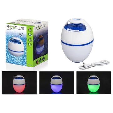 BESTWAY Flowclear Music Wave Pływający głośnik LED Bluetooth 58700