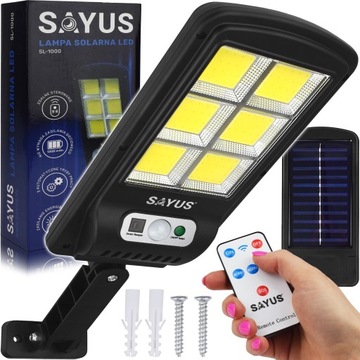 LAMPA SOLARNA LED OGRODOWA CZUJNIK RUCHU NA PILOTA