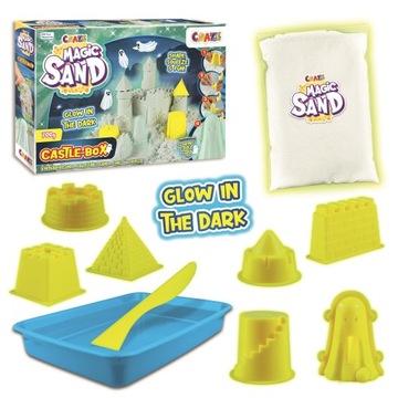 ЗАМОК КИНЕТИЧЕСКИЙ ПЕСОК 700г СВЕТИТСЯ В ТЕМНОТЕ