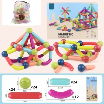 ОБРАЗОВАТЕЛЬНЫЕ МАГНИТНЫЕ ПАЛОЧКИ XXL МАГНИТНЫЕ БЛОКИ