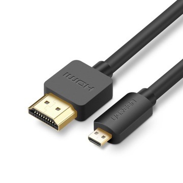 UЗЕЛЕНЫЙ КАБЕЛЬ ОЧЕНЬ ДЛИННЫЙ MICRO HDMI - КАБЕЛЬ HDMI 3М ЧЕРНЫЙ