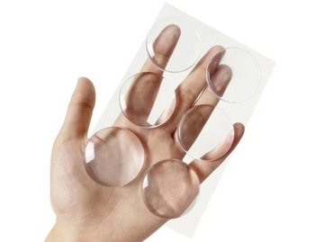 РУЧКА ДВЕРНАЯ БАМПЕР САМОКЛЕЯЩАЯСЯ НА СТЕНУ 5,5 см ПРОЗРАЧНАЯ 6 шт.