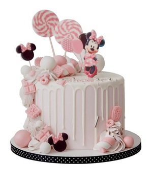 Zestaw Dekoracje na Tort Myszka Minnie Mini 17 El.