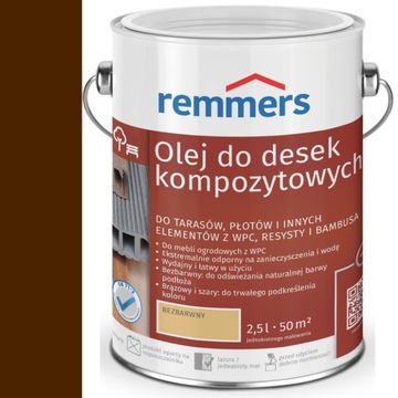 WPC OLEJ DO DESEK KOMPOZYTOWYCH 2,5 L BRĄZOWY