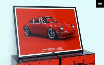 Премиум-постер Porsche 911 RS 2.7 Singer 964 B1