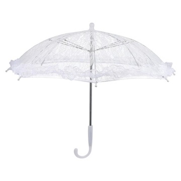KORONKOWY PARASOL PAPIER NA HERBATKĘ NA DESZCZ WESELNY