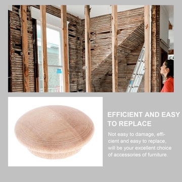 Дюбеля-пуговицы деревянные с отверстием под винт, 100 шт.