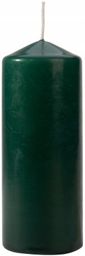 Świeca walec butelkowa zieleń śr do 6cm 48h 15cm