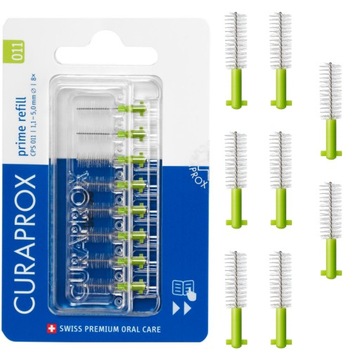 SZCZOTECZKI MIĘDZYZĘBOWE WYCIORKI CURAPROX CPS 011 PRIME REFILL x8