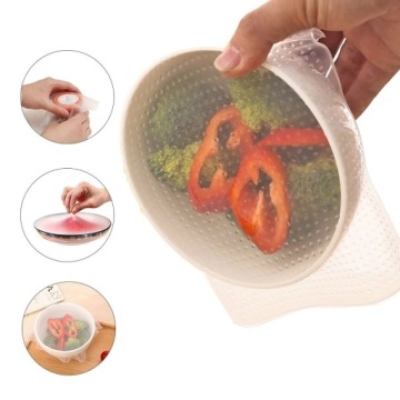 КРЫШКИ СИЛИКОНОВЫЕ УНИВЕРСАЛЬНЫЕ ДЛЯ ЕДЫ, 3 ШТ, ПЛОТНЫЕ ДЛЯ КОНТЕЙНЕРОВ