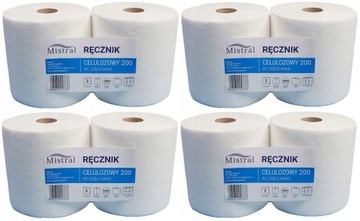 RĘCZNIK PAPIEROWY CZYŚCIWO CELULOZOWE 200M 8 ROLEK