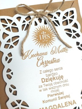 ПРИЧАСТИЕ деревянное благодарственное письмо для крестных родителей