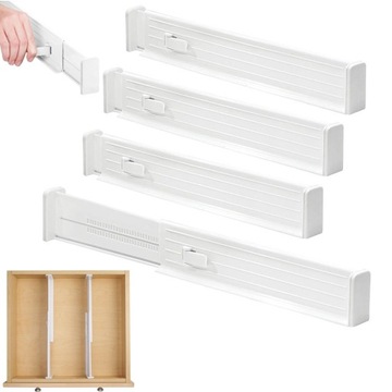 ORGANIZER REGULOWANA PRZEGRODA SZUFLADY SZAFY x4
