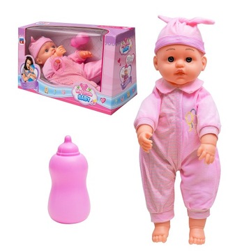 Lalka Bobas Dzidziuś z butelką Dźwięk