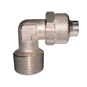 ZŁĄCZKA NA WĄŻ TEFLONOWY 10X8MM 3/8 GZ KOLANKO