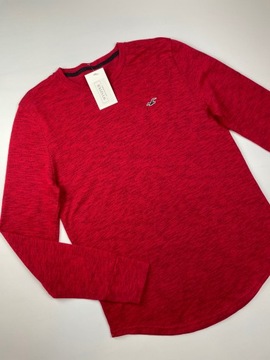 Bluzka męska long sleeve czerwony melanż HOLLISTER r. S