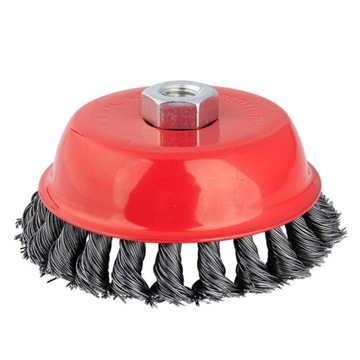 Стальная щетка 125 мм FT54125FS для очистки ржавчины, столешниц, металлических красок по дереву