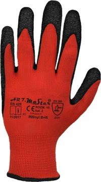 MOCNE RĘKAWICE rękawiczki ROBOCZE 10 PAR lateks 9