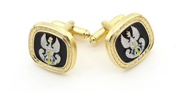 Пара запонок с темно-синим орлом