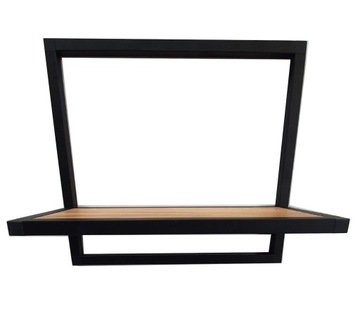 PÓŁKA ŚCIENNA W RAMIE LOFT INDUSTRIALNA ALU 45X40