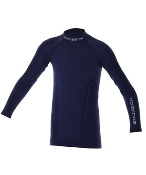 Bluza BRUBECK LS3680 chłopięca 128/134 granatowa