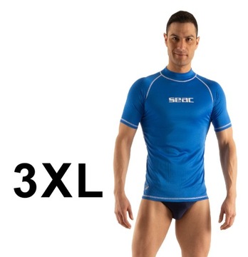 Мужская футболка с УФ-рашгардом SEAC T-SUN с короткими рукавами, синяя XXXL