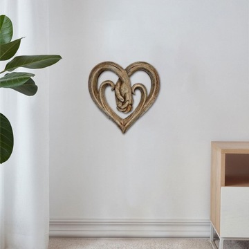 Современная настенная скульптура в форме сердца, декоративная статуя, мемориальная доска, руки