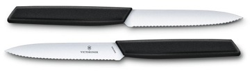 Нож Swiss Modern 10 см черный зубцы VICTORINOX