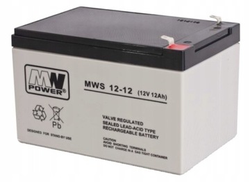 AKUMULATOR BEZOBSŁUGOWY MWS 12-12 12V 12Ah MWPOWER